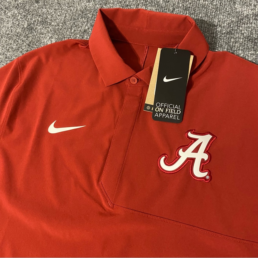 Nike On Field Alabama Crimson Tide Coaches Sideline Mens Medium Polo NWT